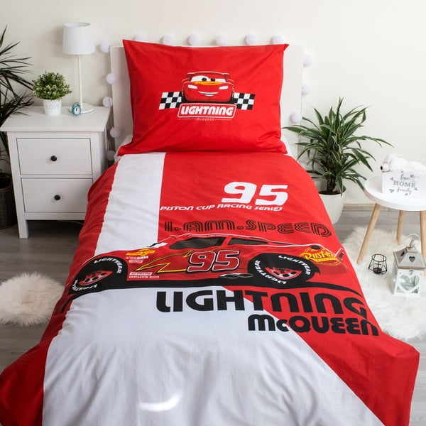 Памучно детско спално бельо за единично легло 140x200 cm Cars I am Speed - Jerry Fabrics