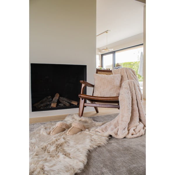 Бежово одеяло от микроплюш 150x200 cm Rava – Tiseco Home Studio-image-3