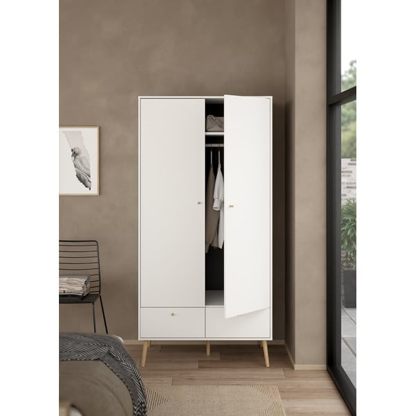 Бял гардероб 99x200 cm Bodo - Tvilum-image-1