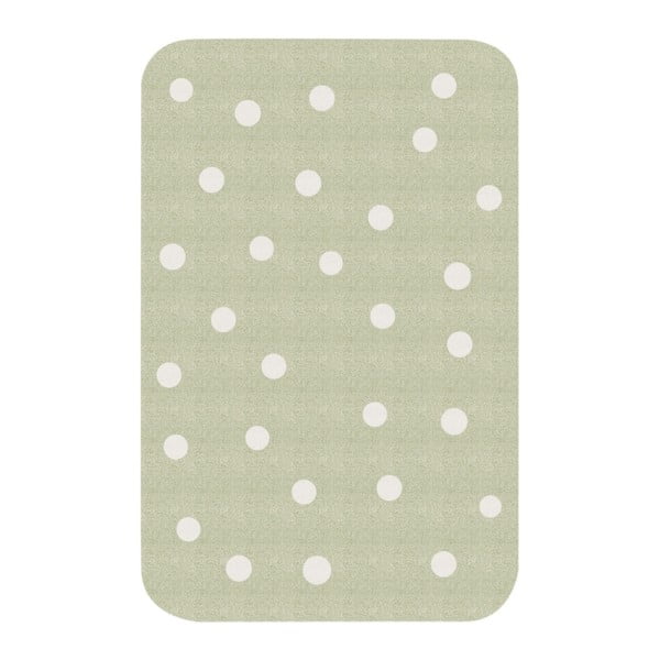Dětský zelený koberec Zala Living Dots, 67 x 120 cm