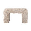 Бежова табуретка от изкуствен косъм Bobbie – Bloomingville