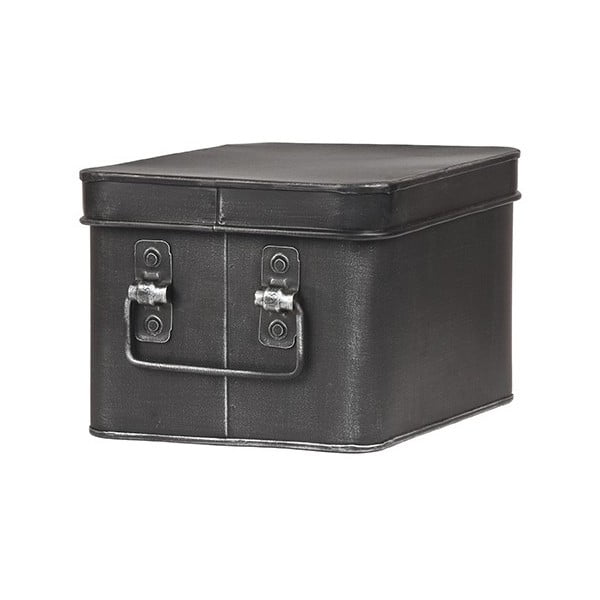 Черна метална кутия за съхранение Media, ширина 22 cm - LABEL51