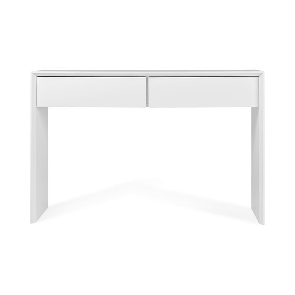 Bílý konzolový stolek se 2 zásuvkami Tenzo Profil
