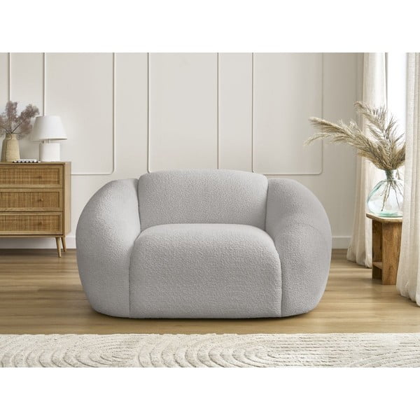 Светлосиво кресло от букле Tina – Bobochic Paris-image-3