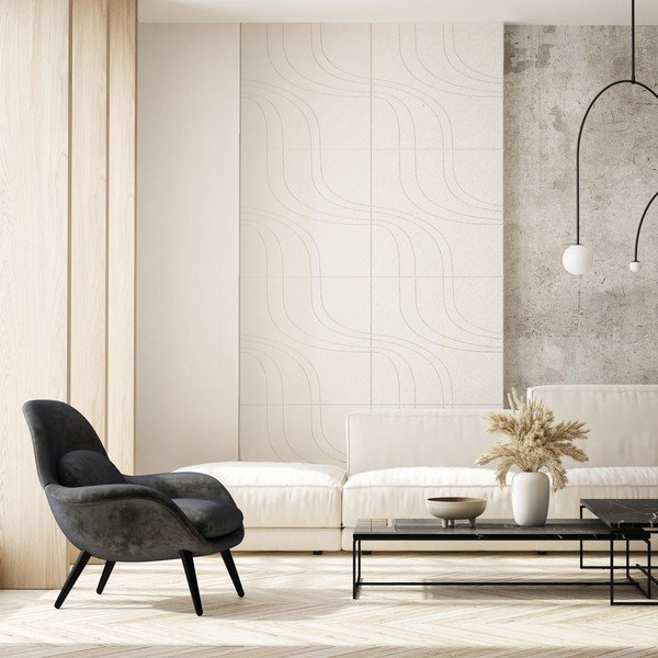 Текстилни акустични панели в комплект 2 бр. 60x60 cm Waves II – Styler-image-1
