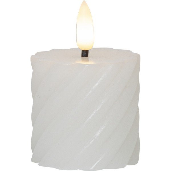 Комплект от 2 LED свещи от бял восък, височина 7,5 см Flamme Swirl - Star Trading-image-2