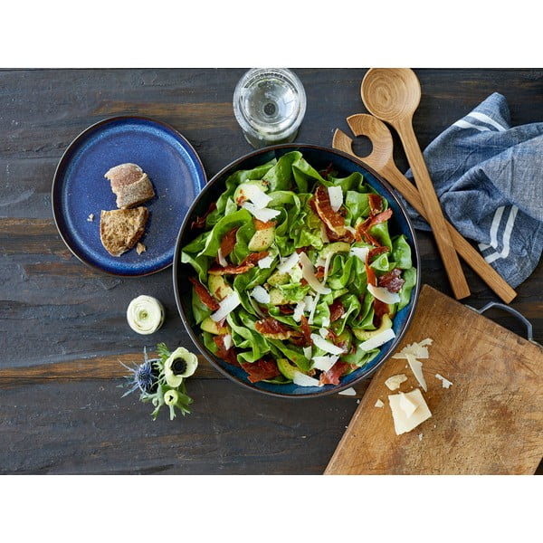 Черна/синя глинена купа ø 30 cm Gastro Dark Blue/Black – Bitz-image-1