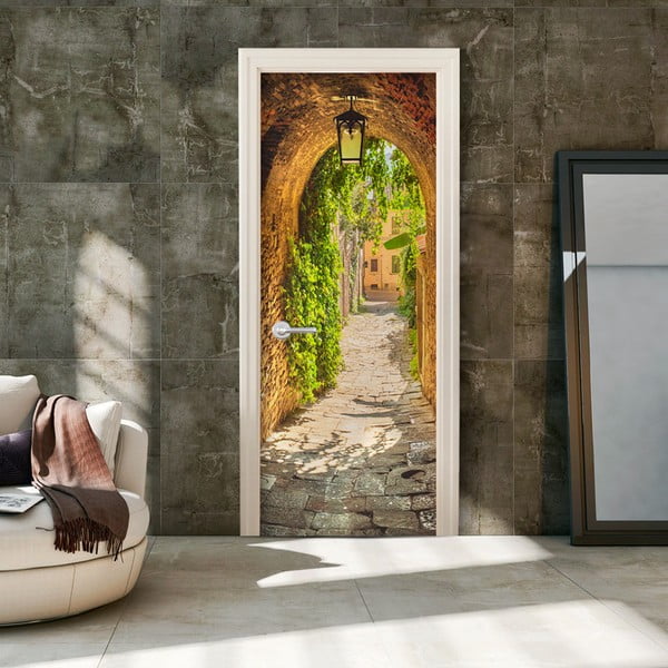 Tapeta na dveře v roli Bimago Alley In Italy, 80 x 210 cm