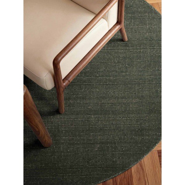 Тъмнозелен ръчно изработен вълнен кръгъл килим ø 160 cm Greenwich – Ted Baker-image-2