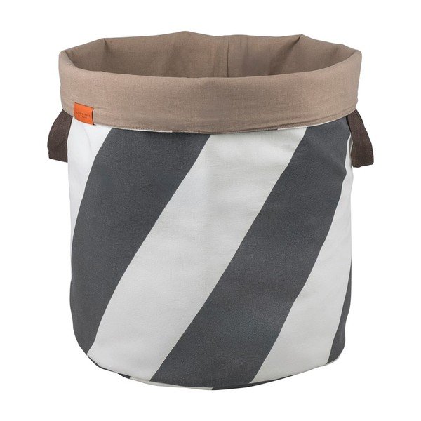 Сиво-кремав текстилен кош за пране 5 l Diagonal – Mette Ditmer Denmark