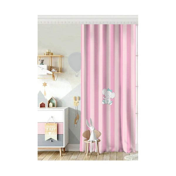 Розова завеса с памучна смес , 140 x 260 cm - Minimalist Home World