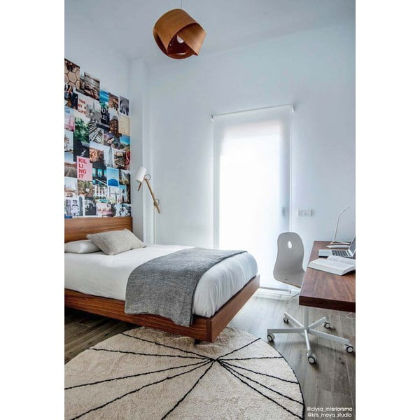 Кремав ръчно изработен памучен кръгъл килим подходящ за пране ø 160 cm Trace Beige – Lorena Canals-image-4