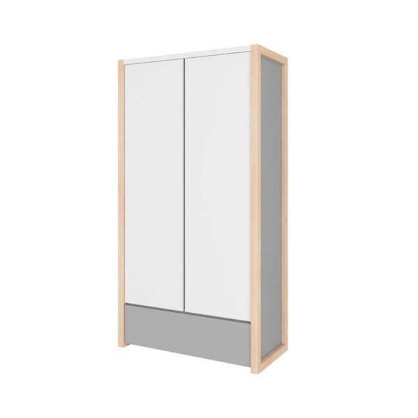 Сив гардероб с две врати Pinette - BELLAMY-image-1