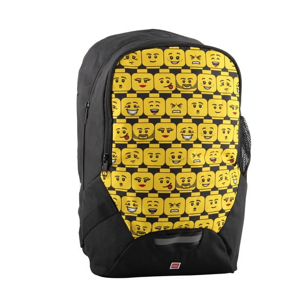 Училищна раница с глави на минифигурки в черно и жълто - LEGO®