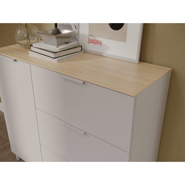 Кремаво матово шкафче 109x98x40 cm Savoca – Germania-image-1