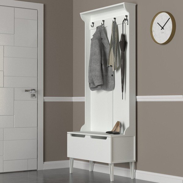 Бял гардероб с огледало Ratto Floria - Tera Home-image-3