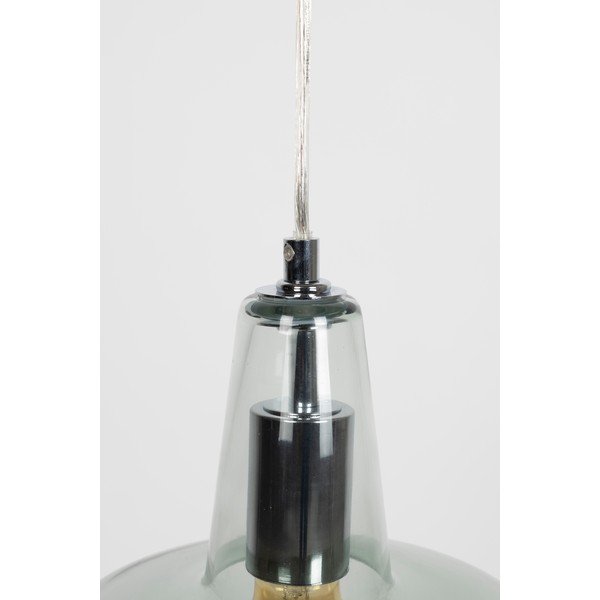 Зелена висяща лампа със стъклен абажур ø 20 cm Anshin - White Label-image-4