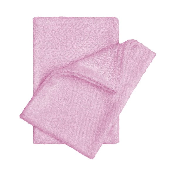 Комплект от 2 розови бамбукови кърпи за пране - T-TOMI