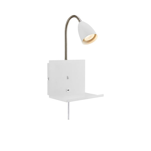 Бяла стенна лампа Cuarto – Markslöjd