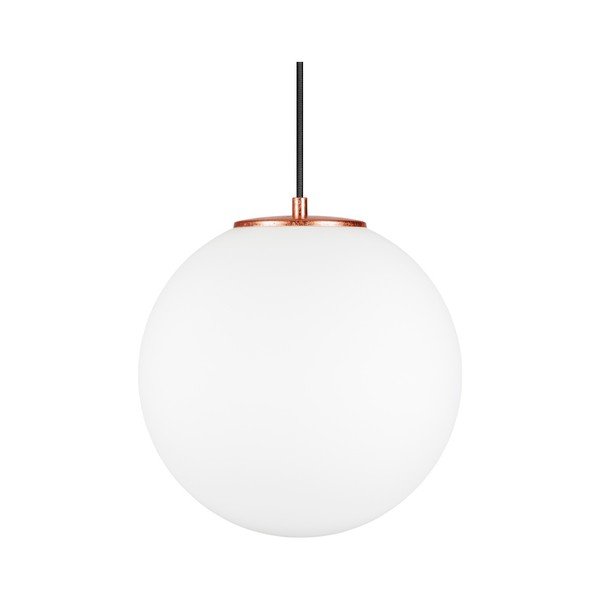 Бяла висяща лампа с цокъл в меден цвят TSUKI L, ⌀ 30 cm Tsuki - Sotto Luce-image-2