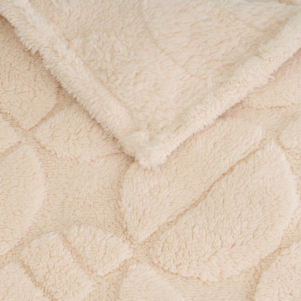Бежово одеяло от микроплюш 130x160 cm Mid Century – Casa Selección-image-1