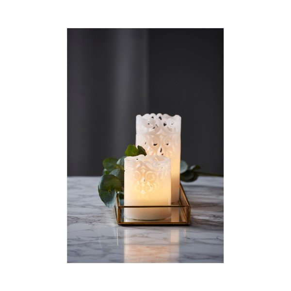 LED свещ от бял восък, височина 15 см Clary - Star Trading-image-3