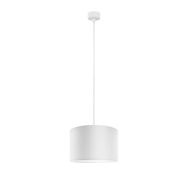 Бяла висяща лампа с бял кабел Mika 1S, ⌀ 25 cm - Sotto Luce