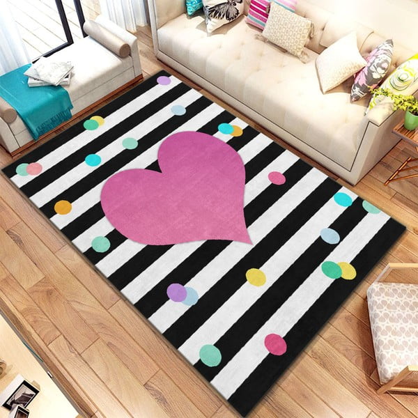 Килим Цифрови килими Сърце, 100 x 140 cm - Homefesto