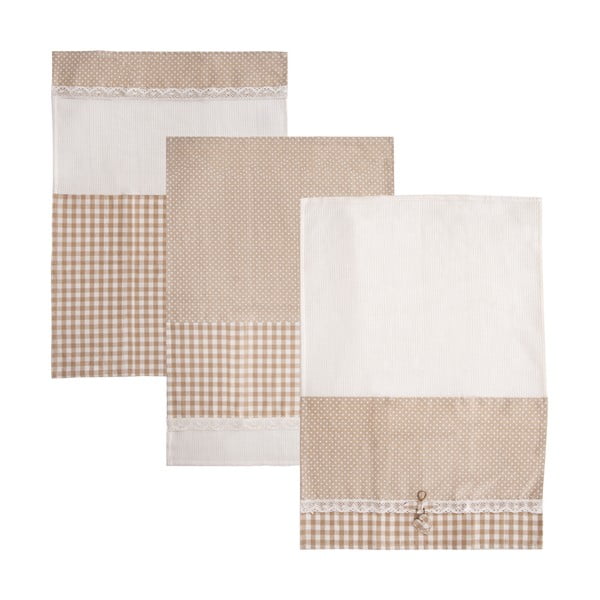 Памучни кърпи в комплект от 3 броя 50x70 cm Dot - Orion