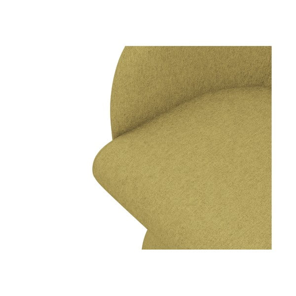 Жълт тапициран трапезен стол Kanoa – Makamii-image-4