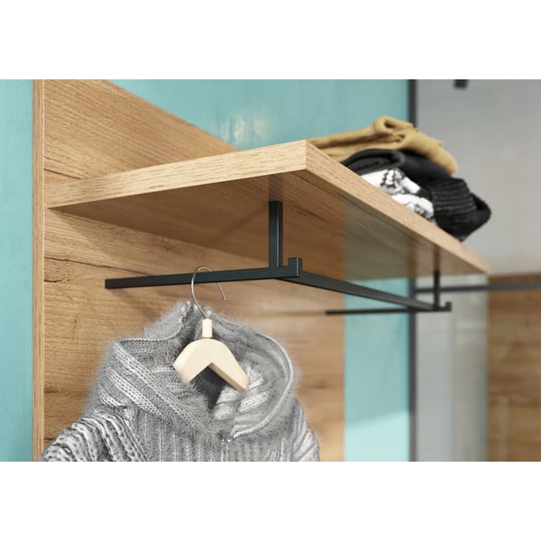 Панел за закачалки в дъбов декор в естествен цвят Fremont - Germania-image-3