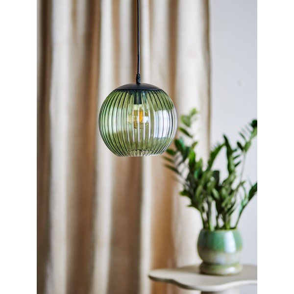 Зелено стъклено LED висящо осветително тяло ø 23 cm Sybia – Bloomingville-image-1