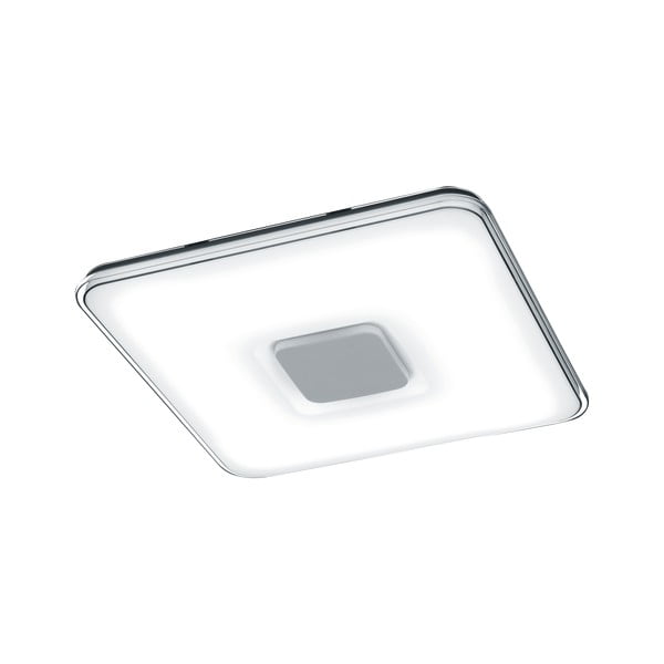 Бяла квадратна LED лампа за таван с дистанционно управление , 52,5 x 52,5 cm - Trio Kyoto