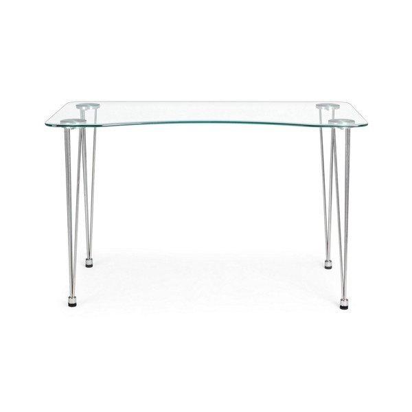 Работна маса със стъклен плот 60x120 cm Rondo – Bizzotto-image-4