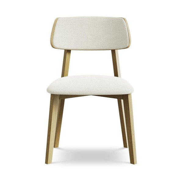 Кремав трапезен стол от масивна дървесина Niu – Makamii-image-1