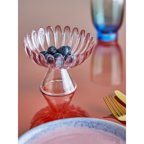 Светлорозова стъклена купичка за сервиране 220 ml Nalu – Bloomingville-image-1