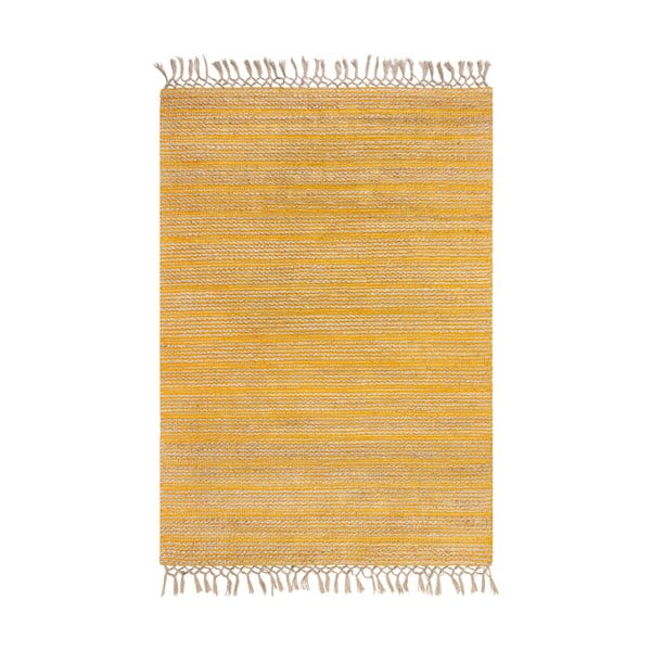 Жълт килим от юта , 160 x 230 cm Equinox - Flair Rugs