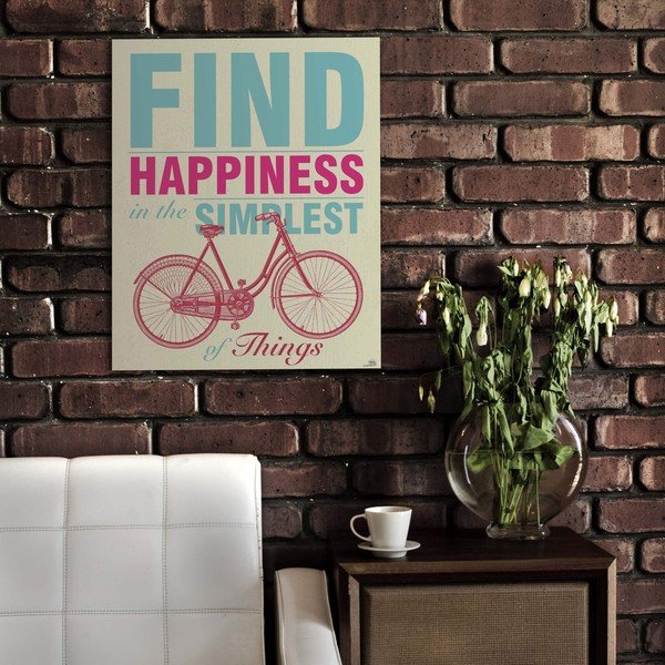 Cedule Find Happiness, 56x45 cm-image-1