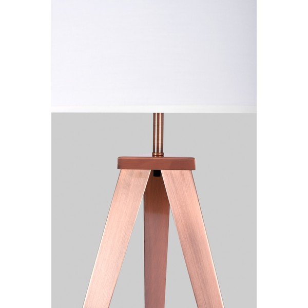 Подова лампа с медни метални крака и бял абажур Kiki - Bonami Essentials-image-3