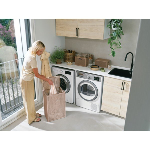 Сиво-розова кутия за съхранение с капак от рециклирана пластмаса 30x38x21 cm Kaya – Curver-image-4