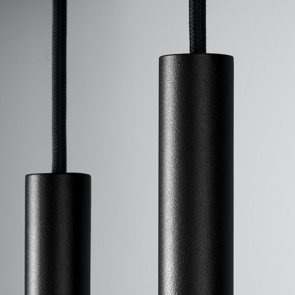 Черно метално висящо осветително тяло ø 15 cm Fideus – Sollux-image-3