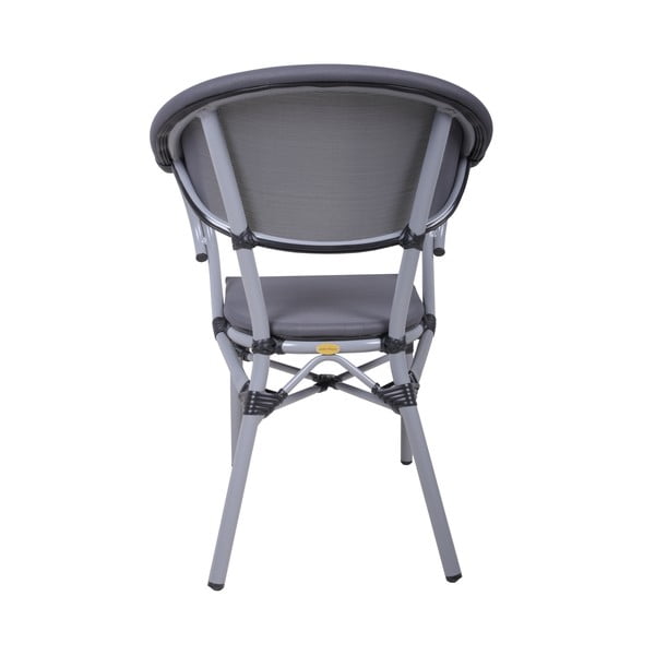 Сив метален градински стол Toskana – Garden Pleasure-image-3