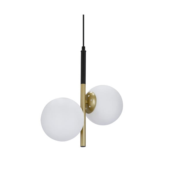 Висяща лампа в златист цвят със стъклен абажур 32,5x15 cm Duo - Candellux Lighting-image-2