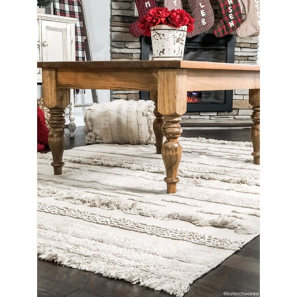 Светлосив и кремав ръчно изработен памучен килим подходящ за пране 170x240 cm Air Natural – Lorena Canals-image-4