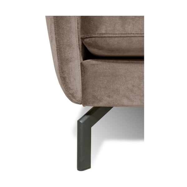 Кафяво-бежово кадифено канапе 190 cm Magic - Scandic-image-4