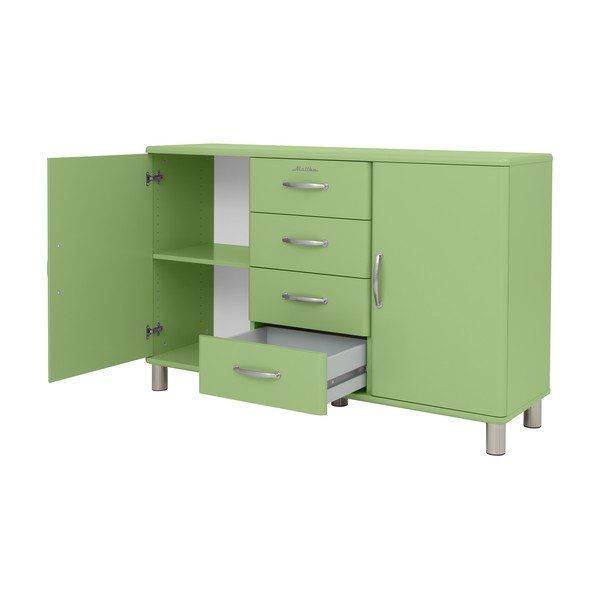 Зелен нисък скрин 146x92 cm Malibu - Tenzo-image-3