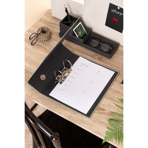 Зелен картонен органайзер за докумнети Archie Canvas Paper Laminate – Bigso-image-1