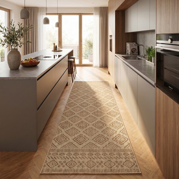 Бежова пътека за открито и закрито 80x250 cm Mira 1452 – Ayyildiz Carpets-image-1
