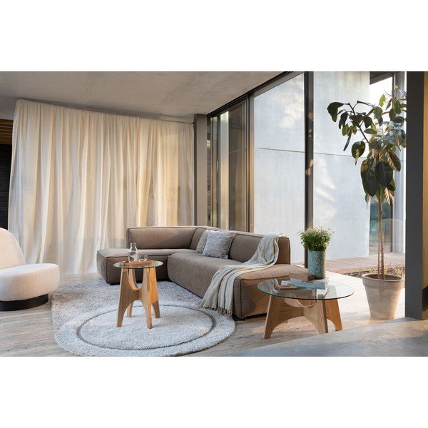 Кръгла странична масичка със стъклен плот ø 45 cm Kobe – Zuiver-image-3