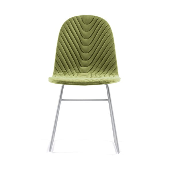 Světle zelená židle s kovovými nohami Iker Mannequin V Wave